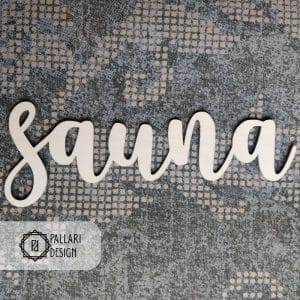 Sauna tekstikyltti